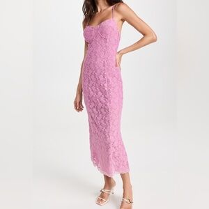 NWT LoveShackFancy Sima Bustier Column Lace Midi Dress Coquette Girlhoodcore